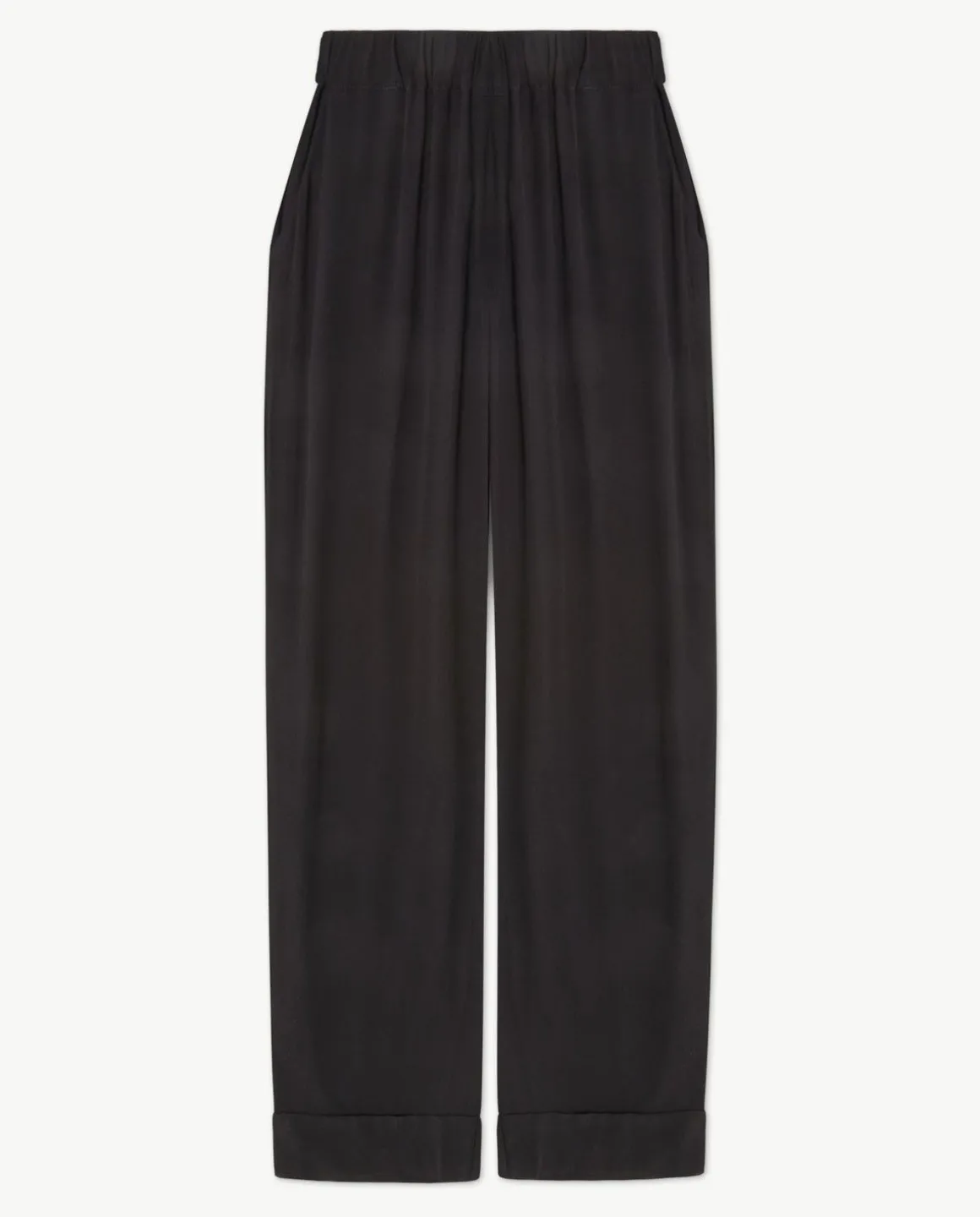 YERSE Trousers And Jeans^Flowy Straight Trousers Black