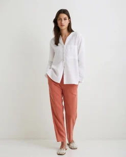 YERSE Trousers And Jeans^Flowy Tencel Trousers Orange