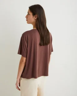 YERSE T- Shirts And Tops^Flowy T-Shirt Chocolate