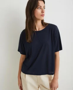 YERSE T- Shirts And Tops^Flowy T-Shirt Navy