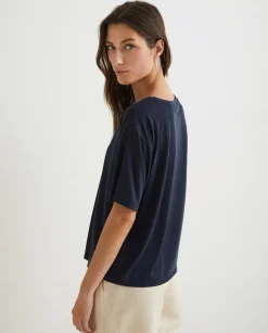YERSE T- Shirts And Tops^Flowy T-Shirt Navy