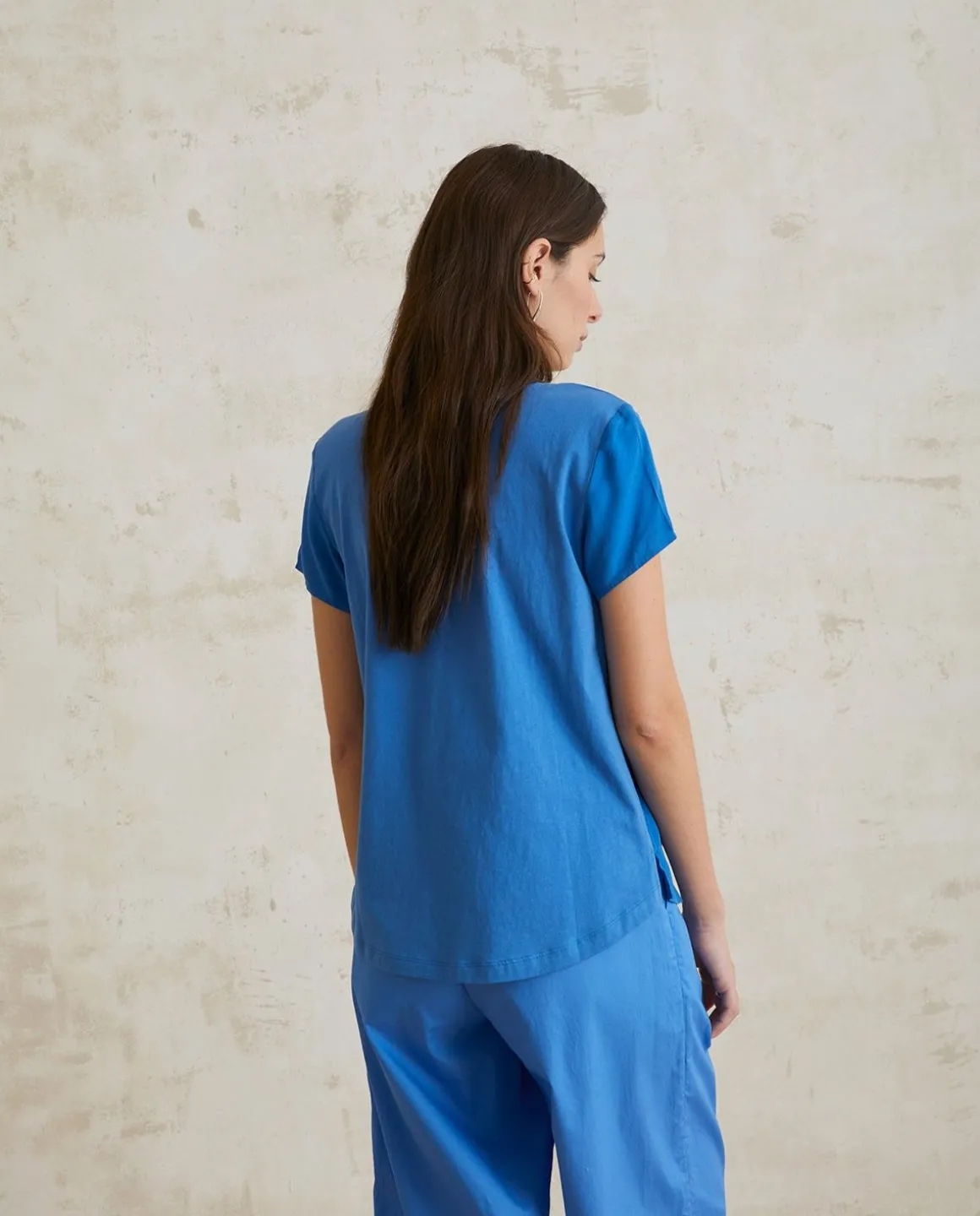 YERSE T- Shirts And Tops^Flowy T-Shirt Pocket Blue