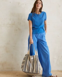 YERSE T- Shirts And Tops^Flowy T-Shirt Pocket Blue