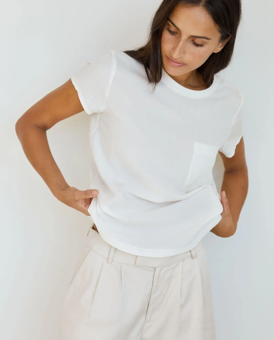 YERSE T- Shirts And Tops^Flowy T-Shirt Pocket Natural