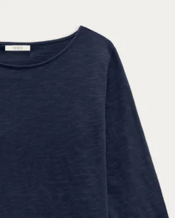 YERSE T- Shirts And Tops^French Sleeve T-Shirt Navy