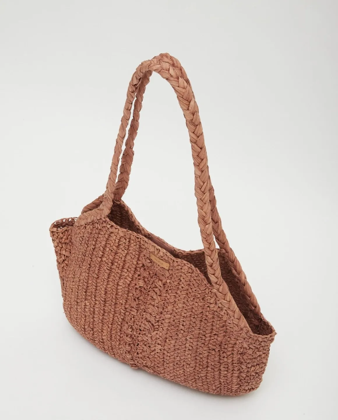 YERSE Bags^Handmade Raffia Bag Chocolate