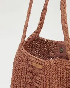 YERSE Bags^Handmade Raffia Bag Chocolate