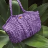 YERSE Bags^Handmade Raffia Bag Purple