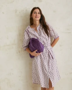 YERSE Bags^Handmade Raffia Bag Purple