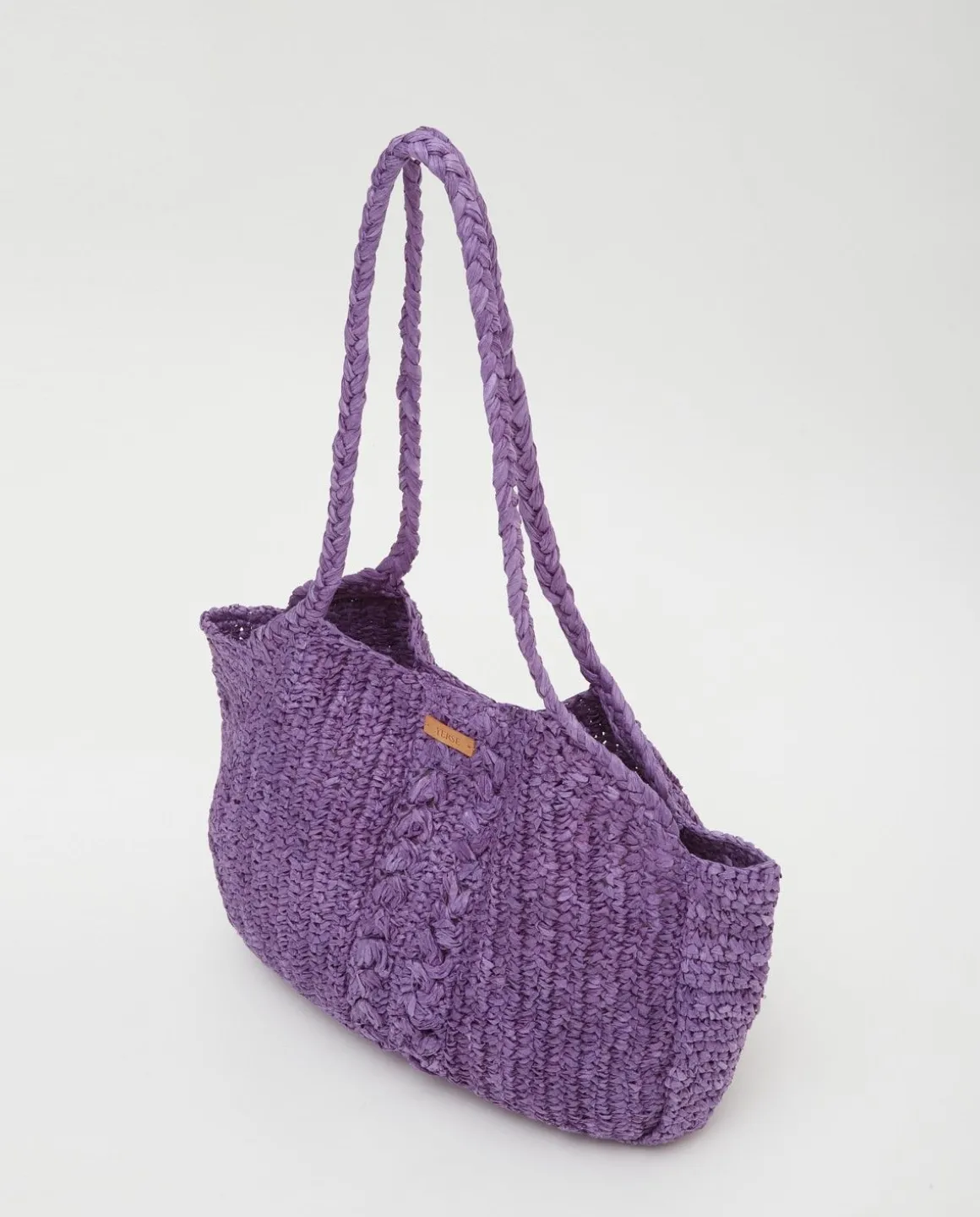 YERSE Bags^Handmade Raffia Bag Purple