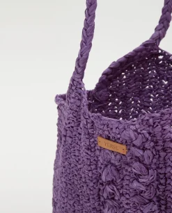 YERSE Bags^Handmade Raffia Bag Purple