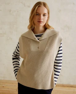 YERSE Sweaters & Cardigans^Knitted Waistcoat Ecru