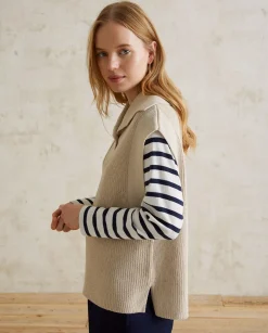 YERSE Sweaters & Cardigans^Knitted Waistcoat Ecru