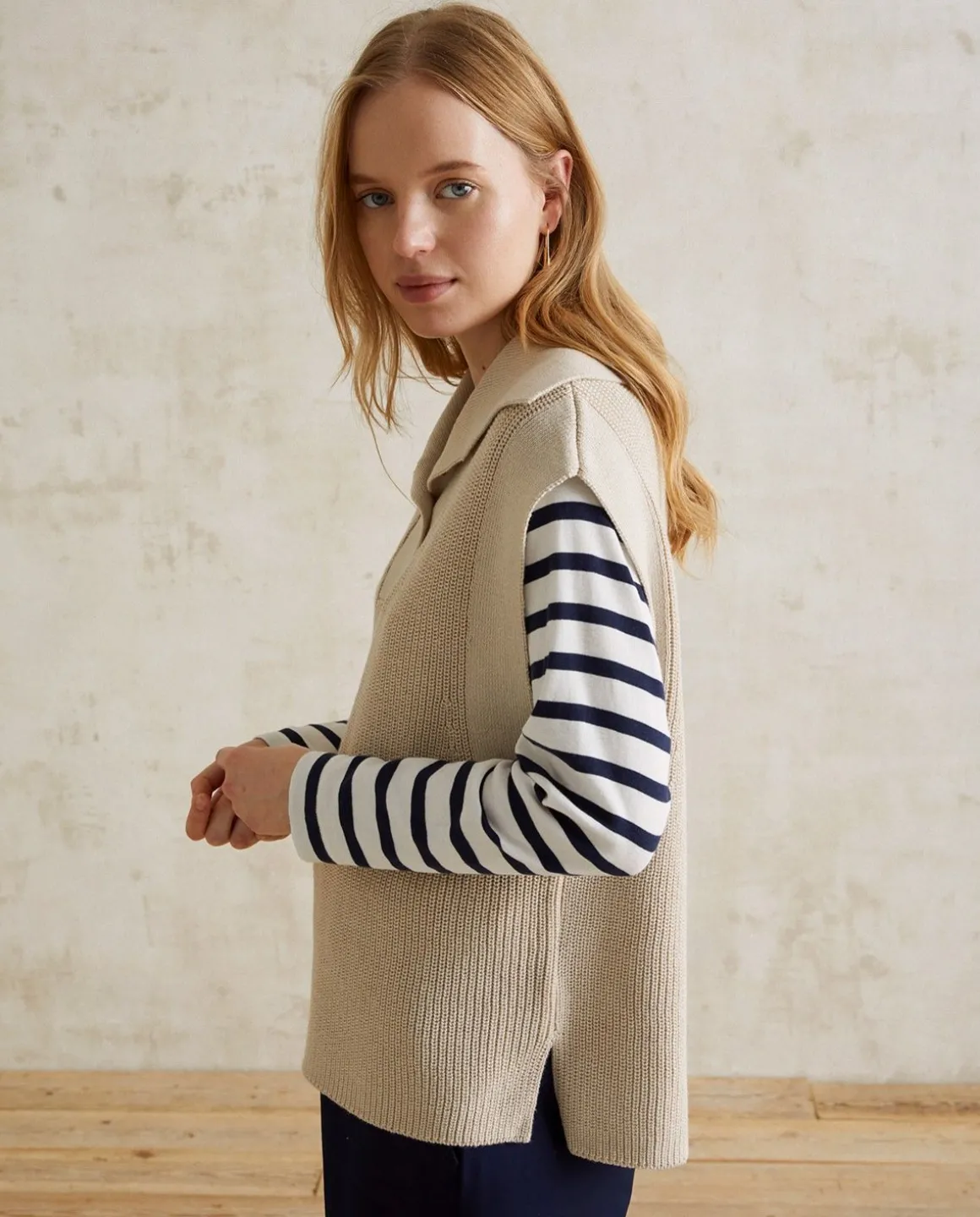 YERSE Sweaters & Cardigans^Knitted Waistcoat Ecru