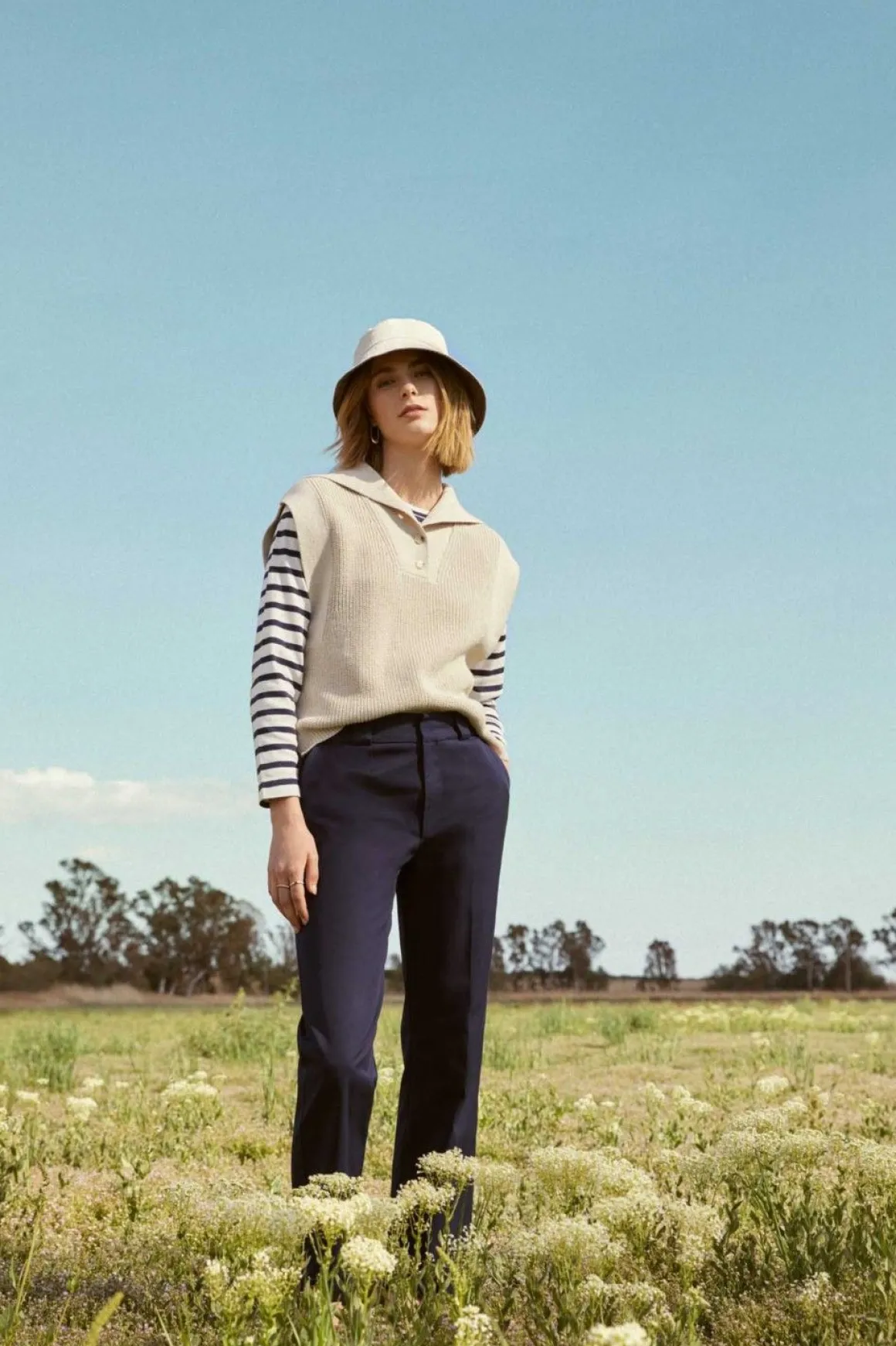 YERSE Sweaters & Cardigans^Knitted Waistcoat Ecru