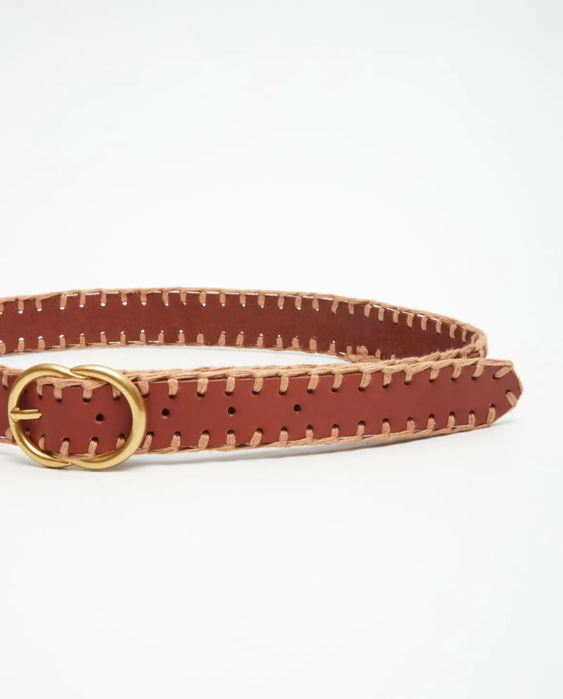YERSE Belts^Leather Belt Seams Camel