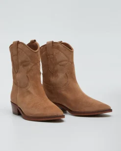 YERSE Shoes^Leather Cowboy Boots Beige