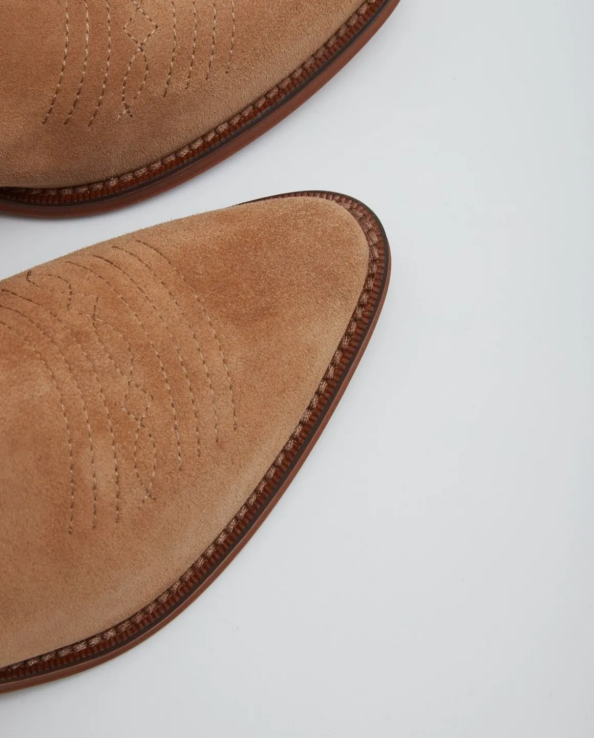 YERSE Shoes^Leather Cowboy Boots Beige