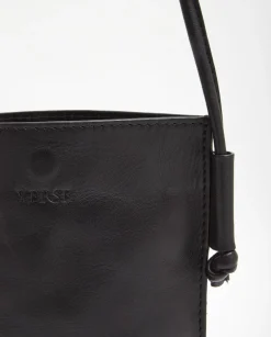 YERSE Bags^Leather Mobile Pouch Black