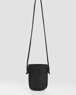 YERSE Bags^Leather Mobile Pouch Black