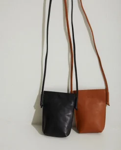 YERSE Bags^Leather Mobile Pouch Black