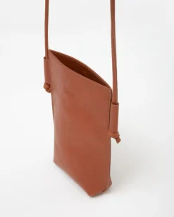 YERSE Bags^Leather Mobile Pouch Camel