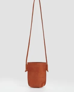YERSE Bags^Leather Mobile Pouch Camel
