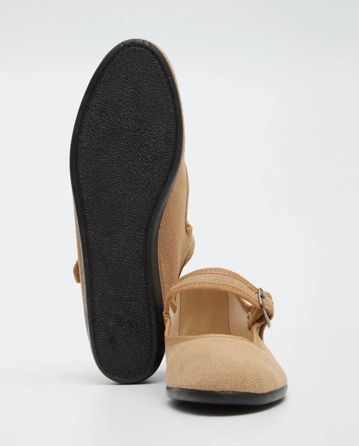 YERSE Shoes^Linen Ballerinas Camel