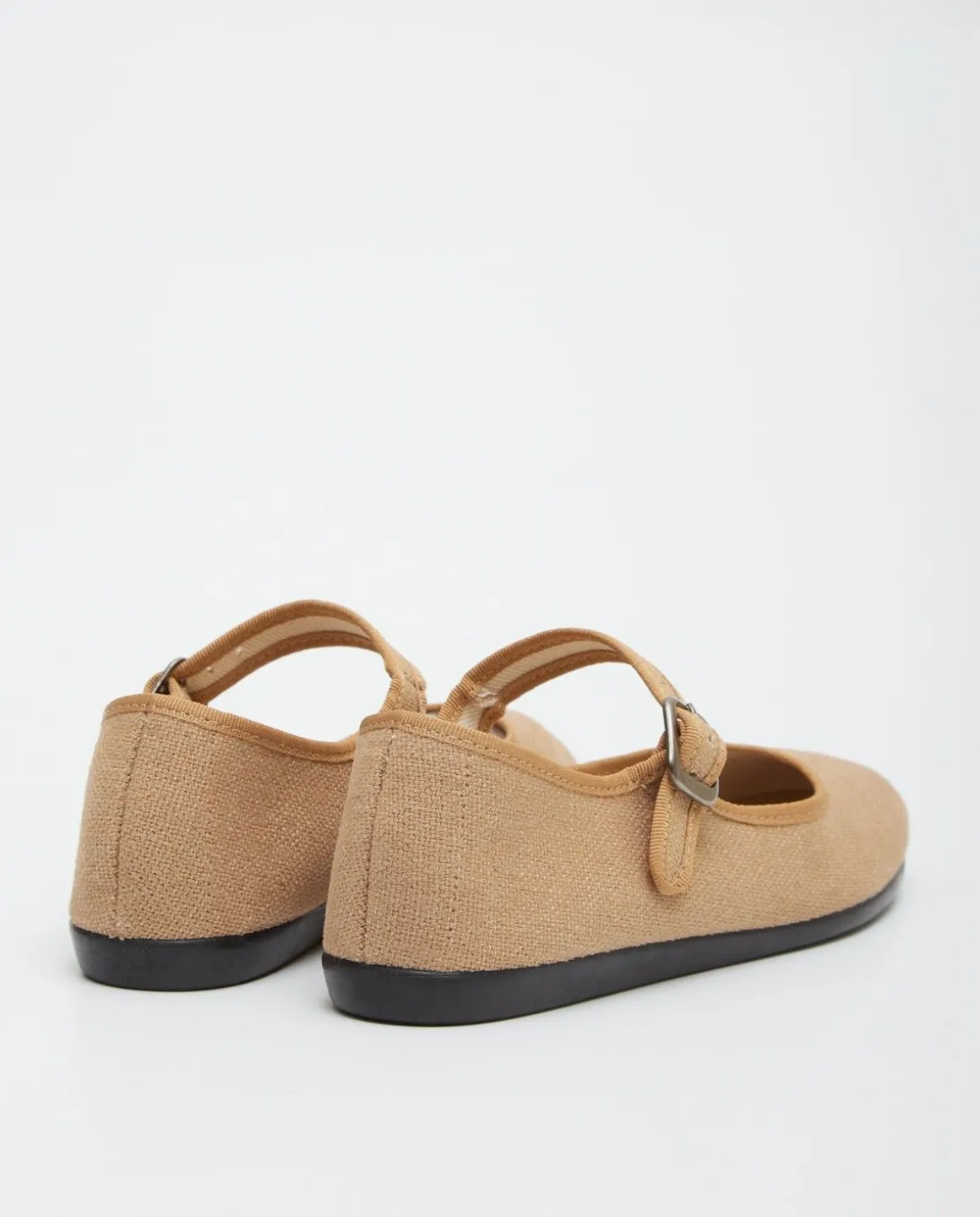 YERSE Shoes^Linen Ballerinas Camel