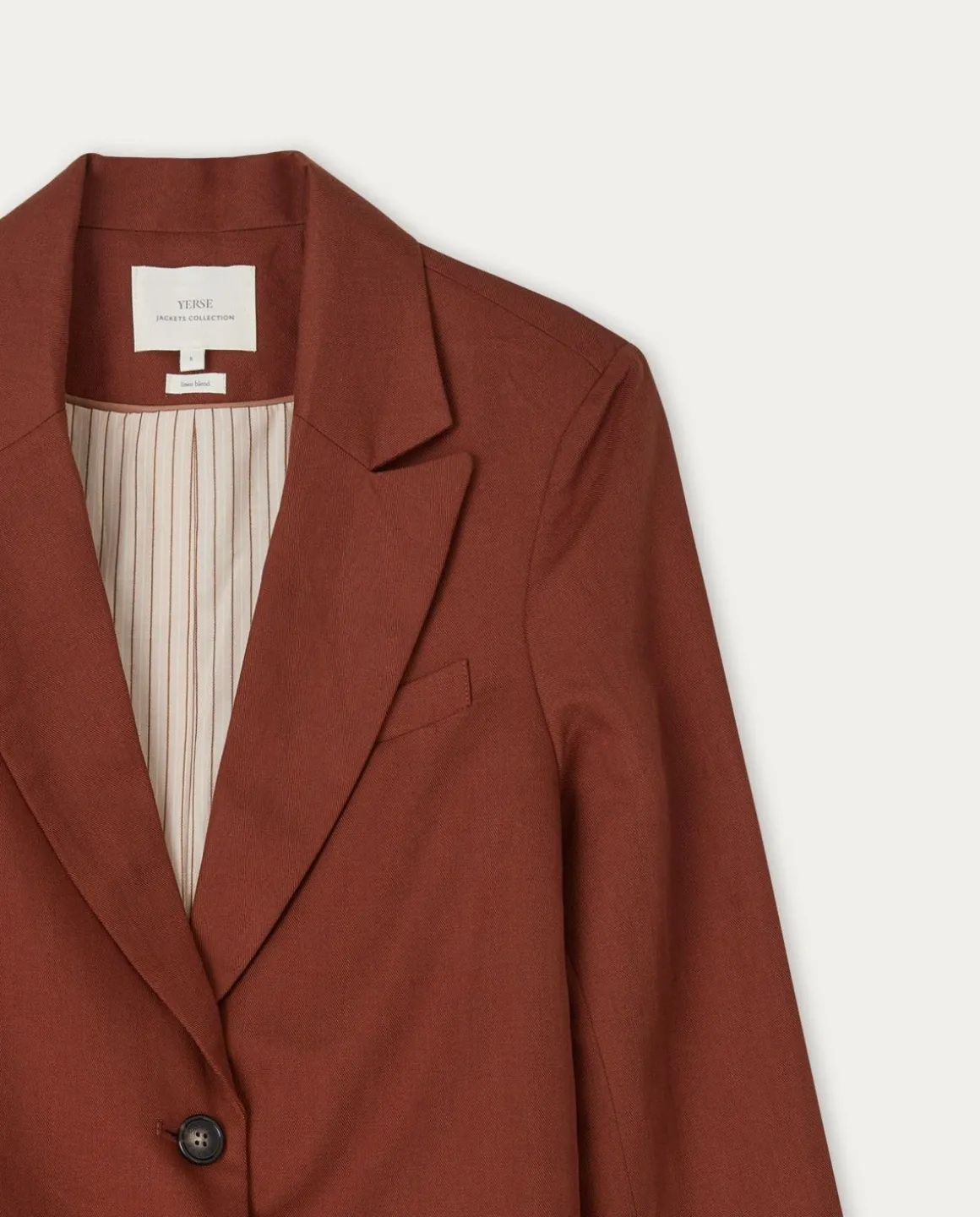 YERSE Jackets And Blazers^Linen Suit Coat Chocolate