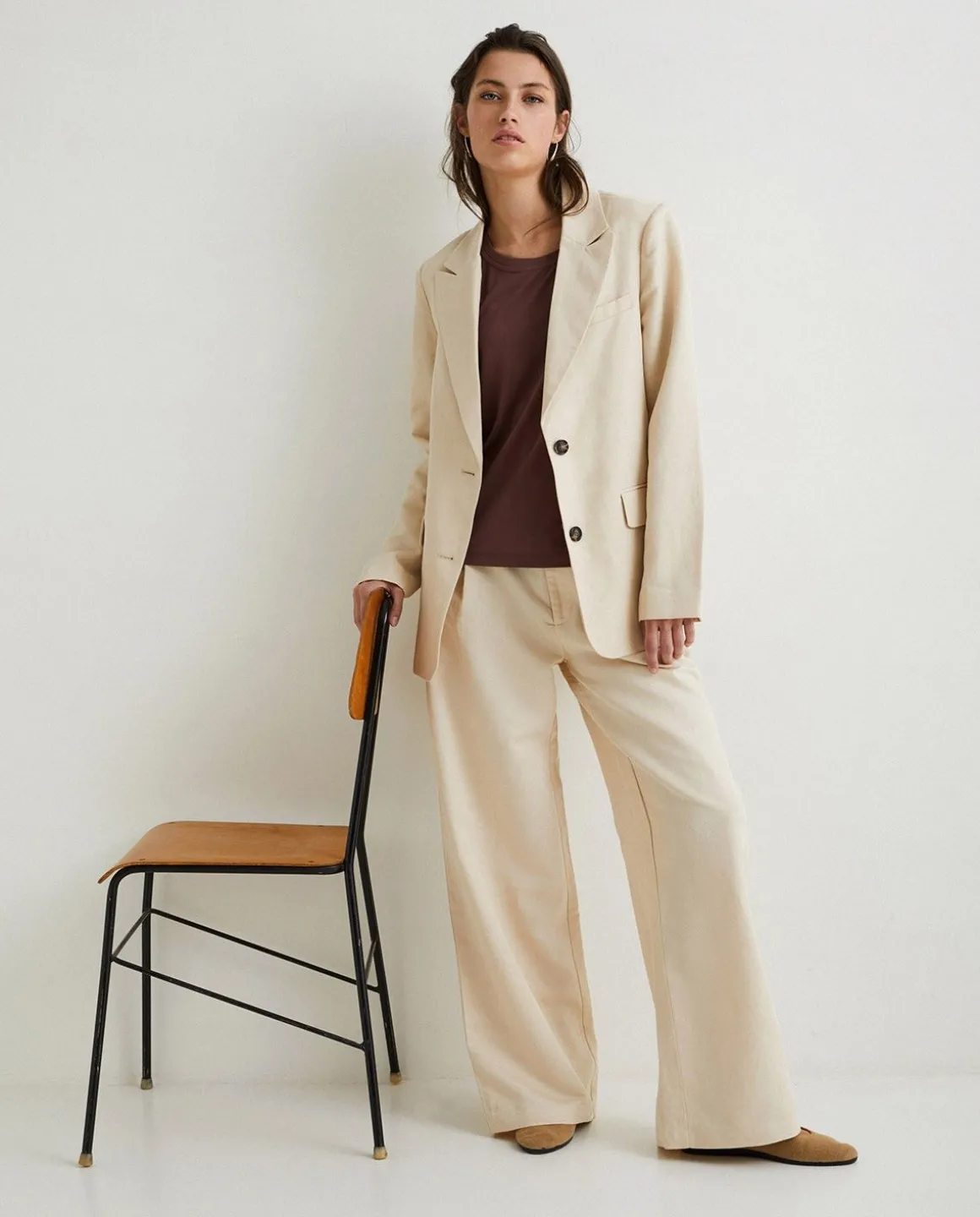 YERSE Jackets And Blazers^Linen Suit Coat Natural