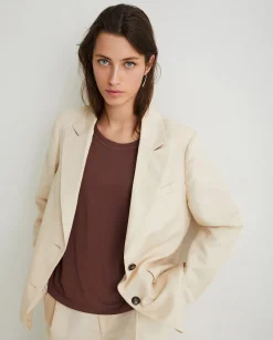 YERSE Jackets And Blazers^Linen Suit Coat Natural