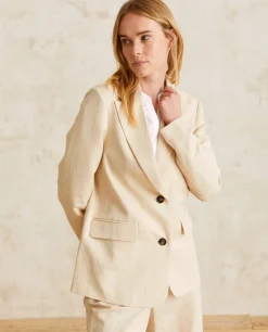 YERSE Jackets And Blazers^Linen Suit Coat Natural