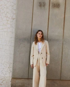 YERSE Jackets And Blazers^Linen Suit Coat Natural