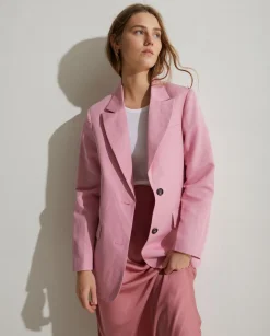 YERSE Jackets And Blazers^Linen Suit Coat Pink