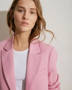 YERSE Jackets And Blazers^Linen Suit Coat Pink