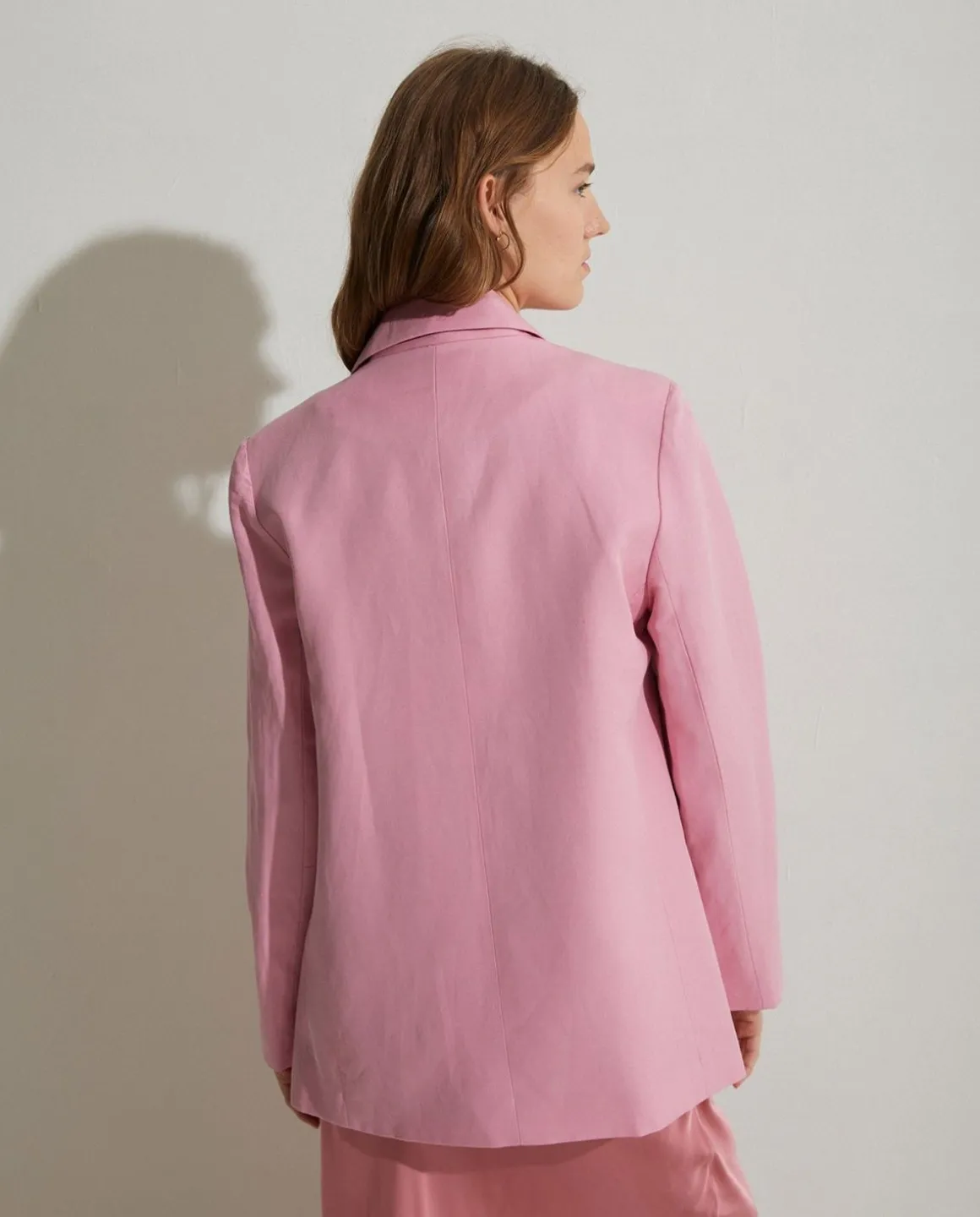 YERSE Jackets And Blazers^Linen Suit Coat Pink