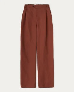 YERSE Trousers And Jeans^Linen Suit Trousers Chocolate