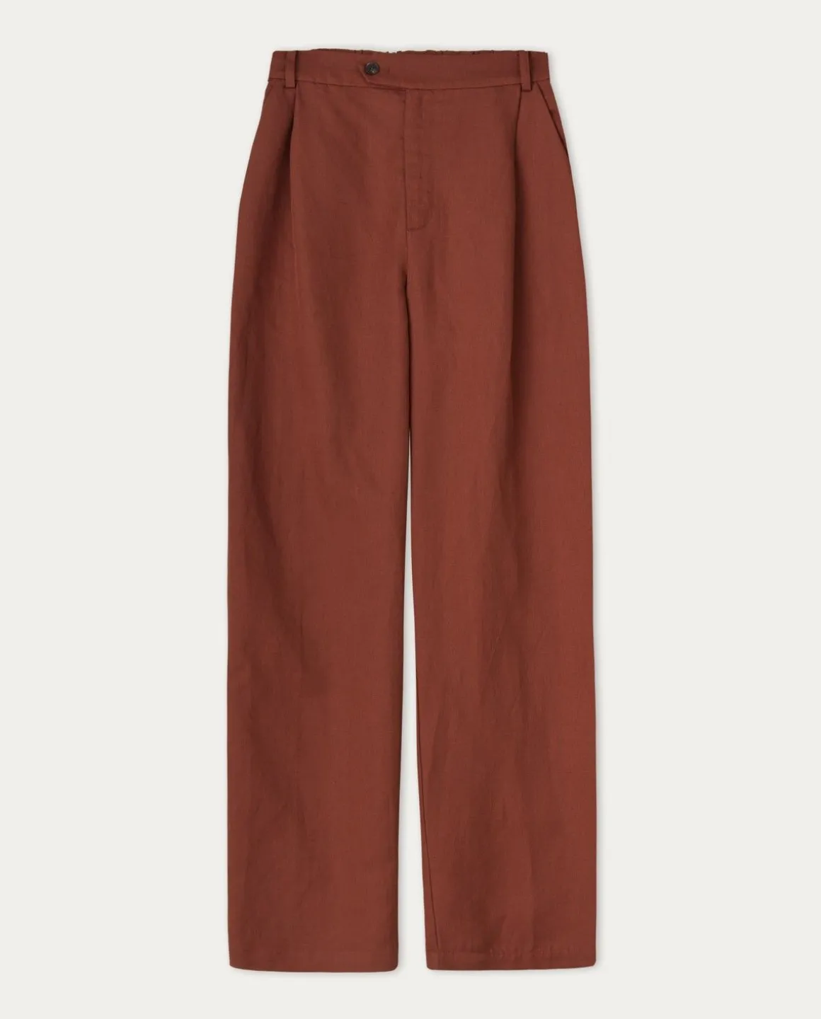 YERSE Trousers And Jeans^Linen Suit Trousers Chocolate