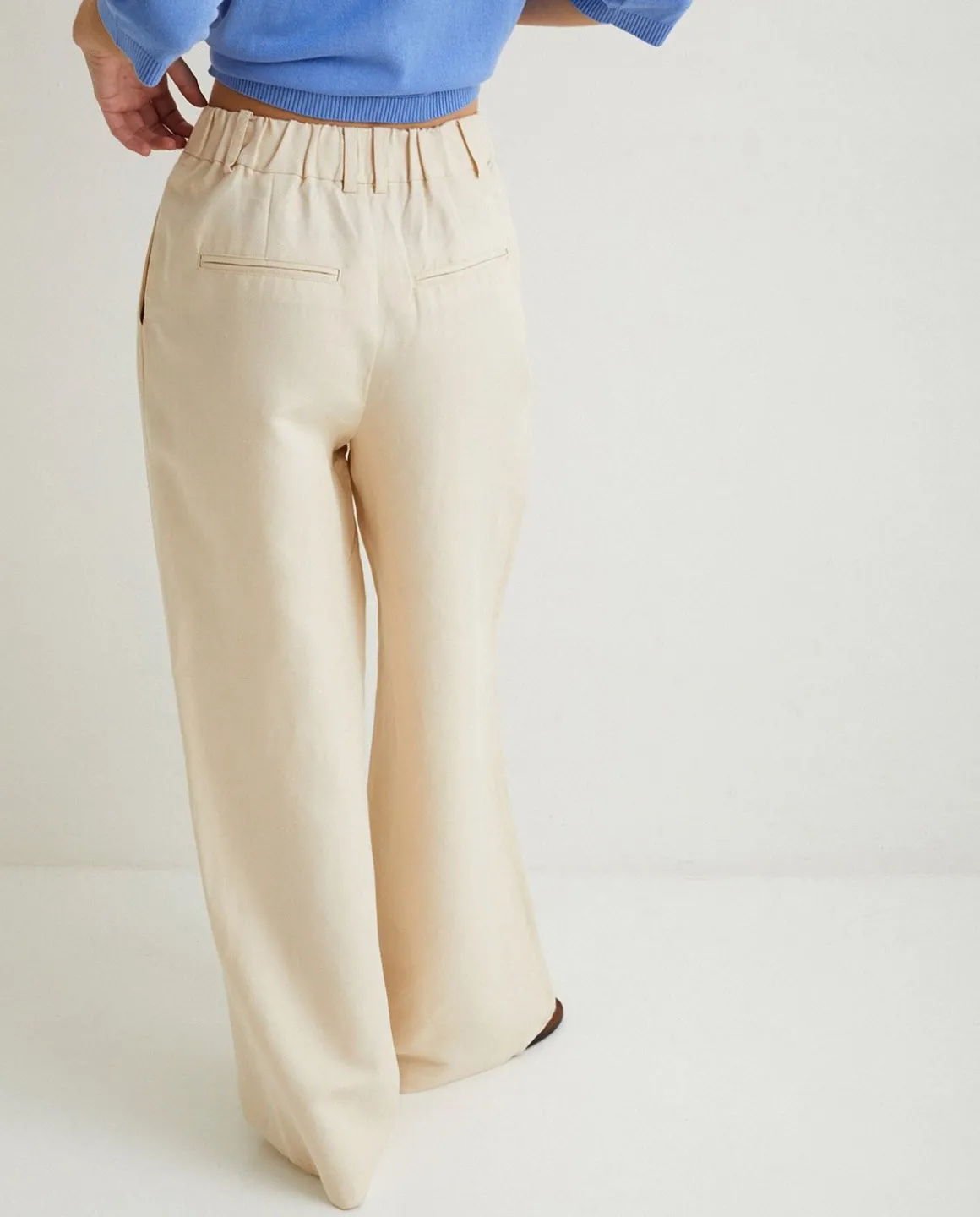 YERSE Trousers And Jeans^Linen Suit Trousers Natural
