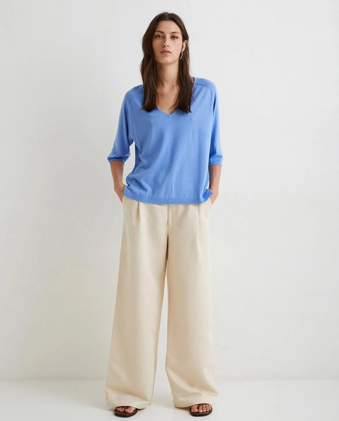 YERSE Trousers And Jeans^Linen Suit Trousers Natural