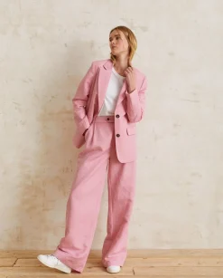 YERSE Trousers And Jeans^Linen Suit Trousers Pink