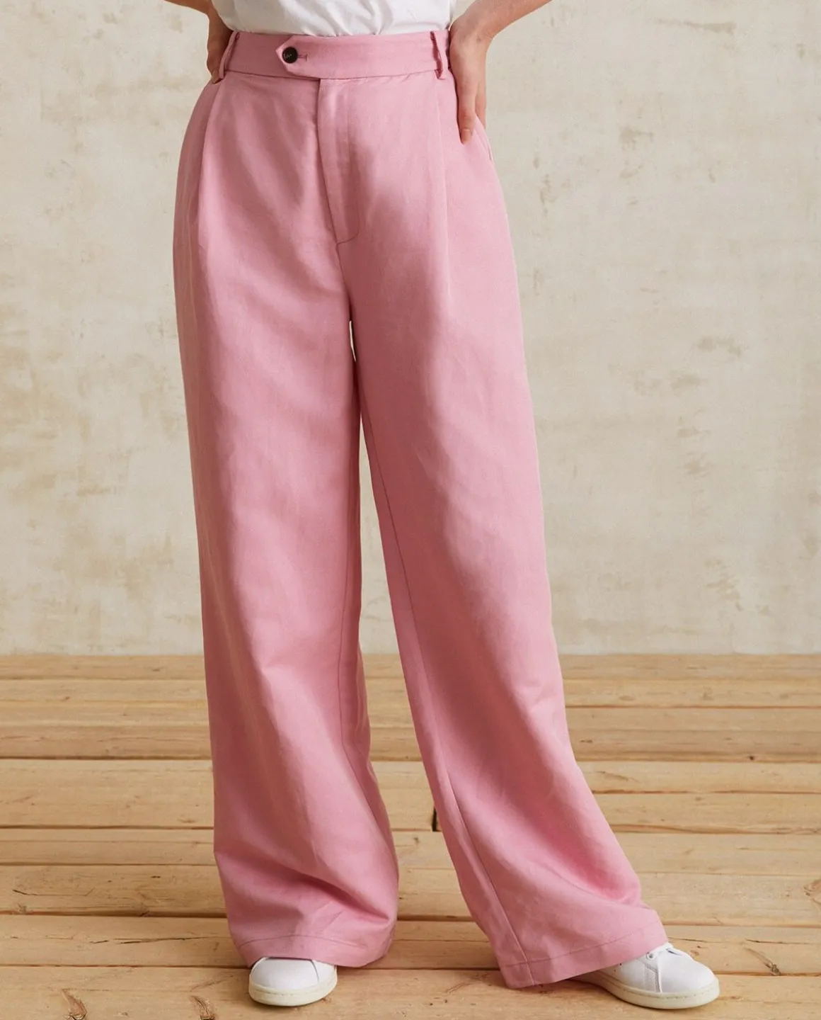 YERSE Trousers And Jeans^Linen Suit Trousers Pink
