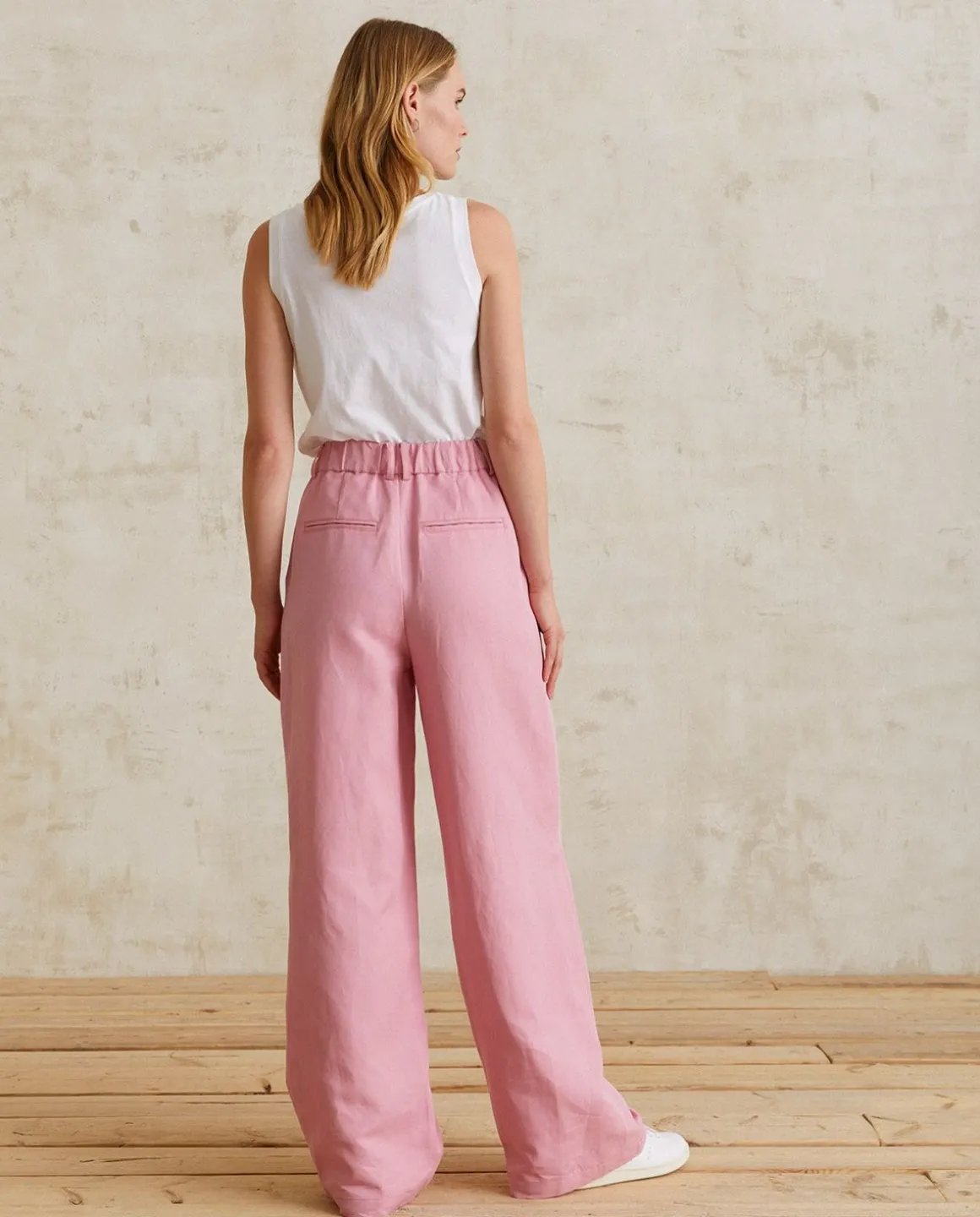 YERSE Trousers And Jeans^Linen Suit Trousers Pink