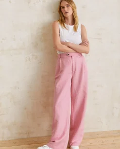 YERSE Trousers And Jeans^Linen Suit Trousers Pink
