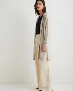 YERSE Sweaters & Cardigans^Long Cardigan Buttons Beige