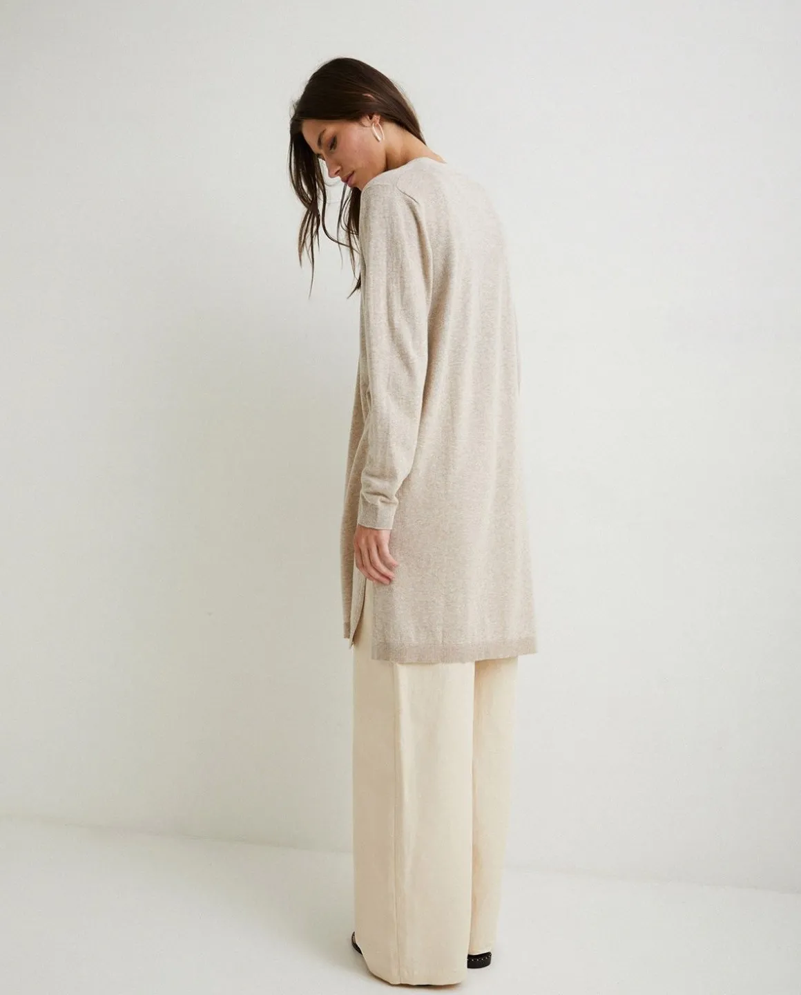 YERSE Sweaters & Cardigans^Long Cardigan Buttons Beige