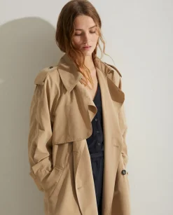 YERSE Jackets And Blazers^Long Double-Breasted Raincoat Camel