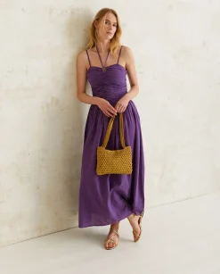 YERSE Dresses And Jumpsuits^Long Draped Dress Purple