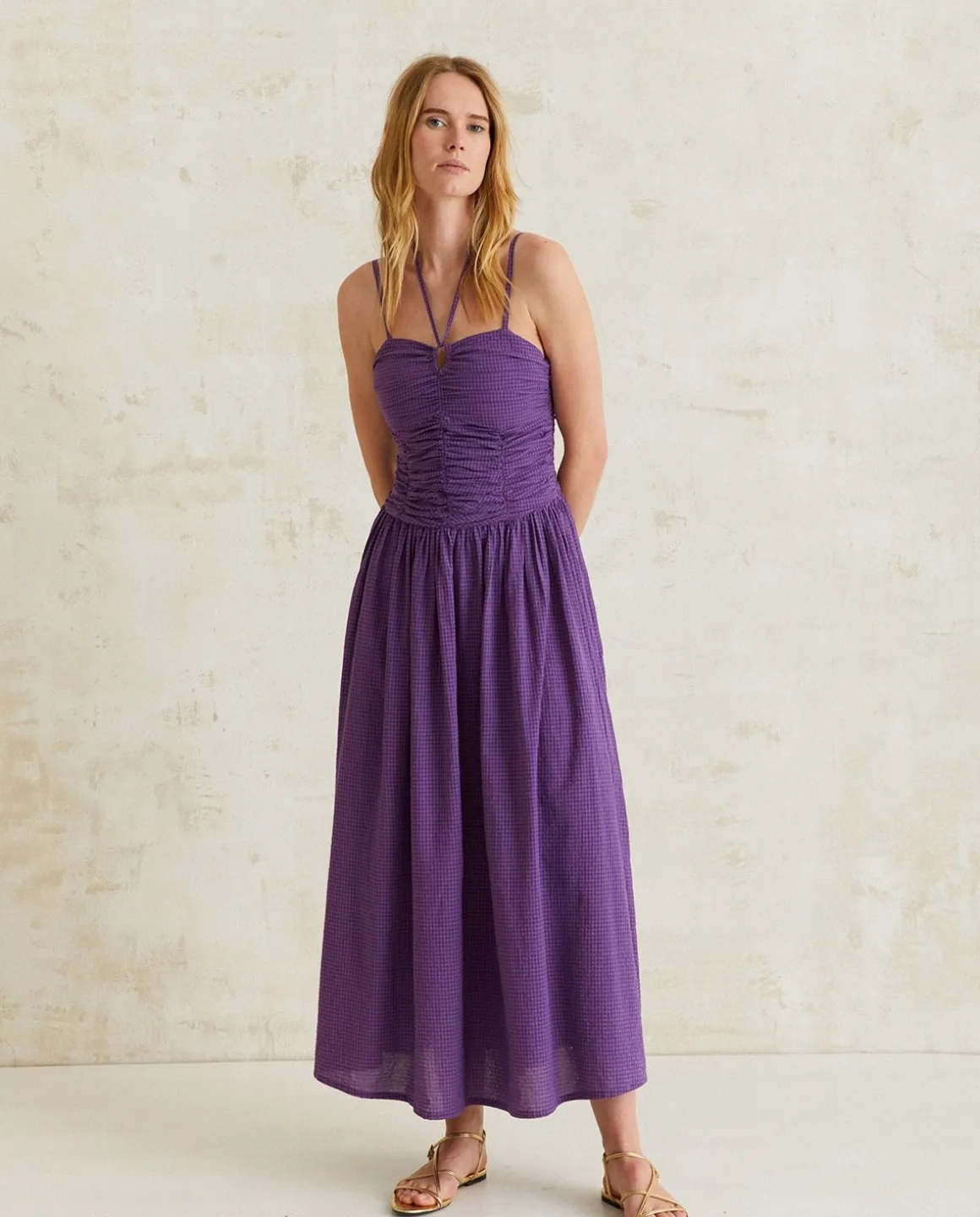 YERSE Dresses And Jumpsuits^Long Draped Dress Purple